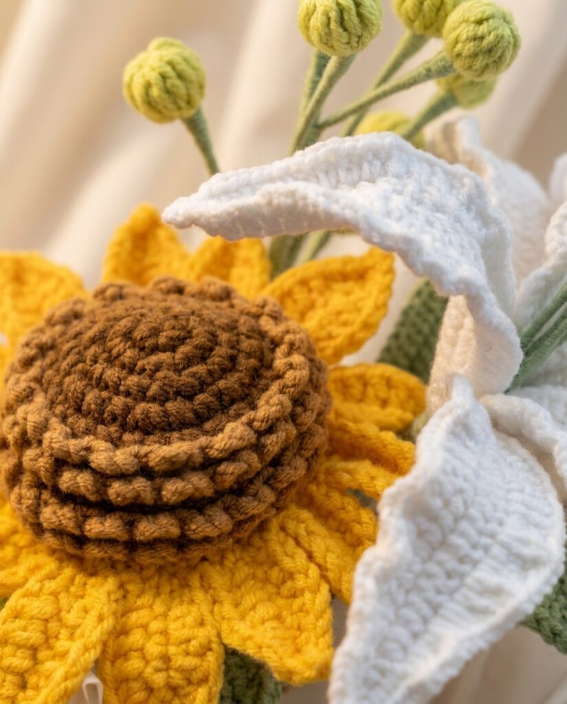 Sunshine Blessing flower and wrapping close-up