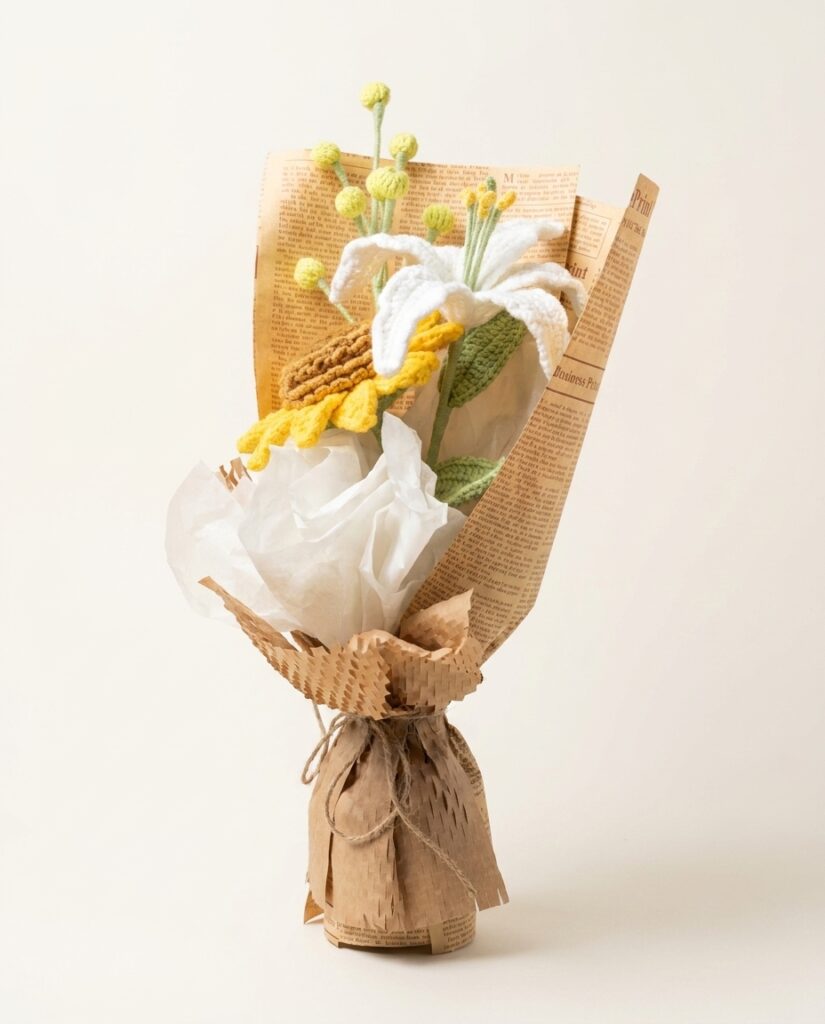 Sunny Day flower and wrapping close-up